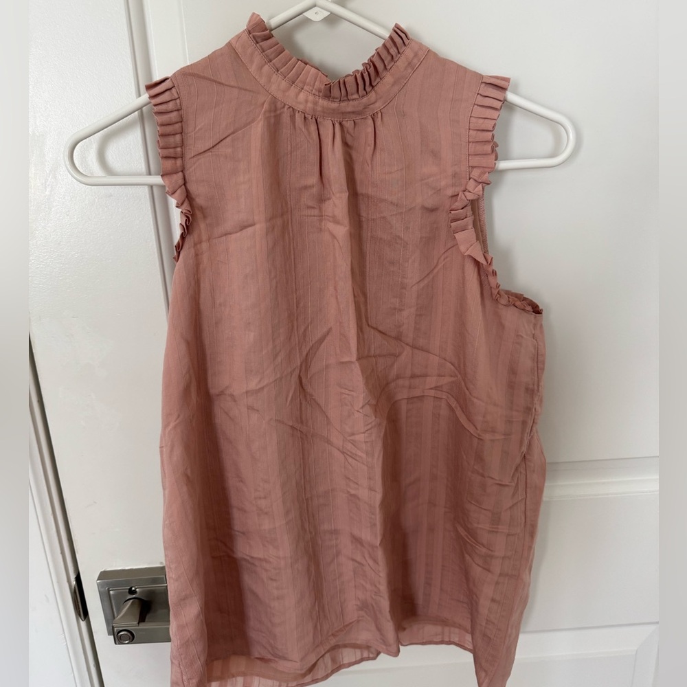 Ann Taylor high neck blush tank